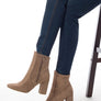 Women's Faux Suede Chunky Heel Ankle Booties
