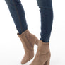 Women's Faux Suede Chunky Heel Ankle Booties