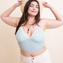 Plus Size Gingham Smocked Bralette