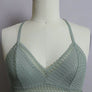 Plus Size Ribbed Lace Boho Racerback Bralette