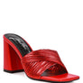 salty you crinkled high heeled block sandals