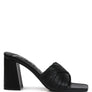 salty you crinkled high heeled block sandals