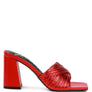 salty you crinkled high heeled block sandals