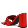 salty you crinkled high heeled block sandals