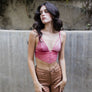 Velvet longline Lace Bralette