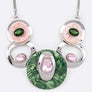 Crystal Hoops Statement Necklace Set