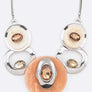 Crystal Hoops Statement Necklace Set