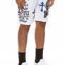 Weiv Mens Chrome Cross Skull Shorts