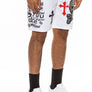 Weiv Mens Chrome Cross Skull Shorts