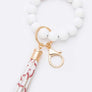 Silicon Printed Beads Tassel Bracelet Key Chain