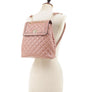 Quilted Twistlock Fashion Backpack
