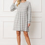 Stripe Bishop Sleeve Mini Dress