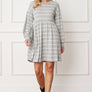Stripe Bishop Sleeve Mini Dress