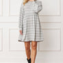 Stripe Bishop Sleeve Mini Dress