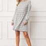 Stripe Bishop Sleeve Mini Dress