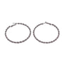 Thin Chain Pattern Hoop Earrings