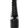 Magdalene Croc High Block Heeled Boot
