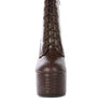 Magdalene Croc High Block Heeled Boot