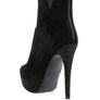 Espiree Microfiber High Heeled Ankle Boots