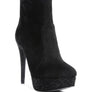 Espiree Microfiber High Heeled Ankle Boots