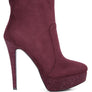 Espiree Microfiber High Heeled Ankle Boots