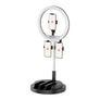 Multitasking Foldable Ring Light - 3 Phone Holders