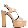 CROFT Croc High Heeled Cut Out Sandals