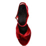 LIDDEL Velvet High Block Heeled Sandals