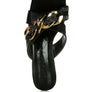 Evelane Metallic Chain Heeled Diamante Sandals