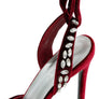 WALLIS Velvet Diamante Tie Up High Heeled Sandals