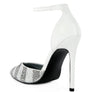NOBLES High Heeled Patent Diamante Sandals