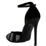 NOBLES High Heeled Patent Diamante Sandals