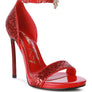 Straight Fire High Heeled Glitter Sandals