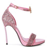 Straight Fire High Heeled Glitter Sandals