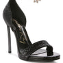 Straight Fire High Heeled Glitter Sandals