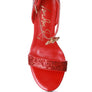 Straight Fire High Heeled Glitter Sandals