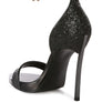 Straight Fire High Heeled Glitter Sandals