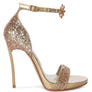 Straight Fire High Heeled Glitter Sandals