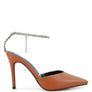 Joyce High Heeled Rhinestone Mule Sandals