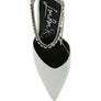 Joyce High Heeled Rhinestone Mule Sandals