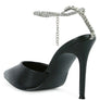 Joyce High Heeled Rhinestone Mule Sandals
