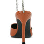 Joyce High Heeled Rhinestone Mule Sandals
