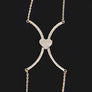Rhinestone Heart Accent Body Chain