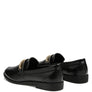Vouse Low Block Loafers Adorned With Golden Chain