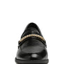 Vouse Low Block Loafers Adorned With Golden Chain