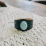 Engraved Black Leather Cuff Bracelet - Bold