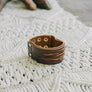 Braided Leather Cuff Bracelet - Adjustable Clasp