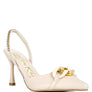 Pull Me Diamante Metal Chain Sandals