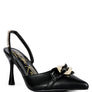 Pull Me Diamante Metal Chain Sandals