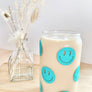 Smiley Face 16 Ounce Glass Cup